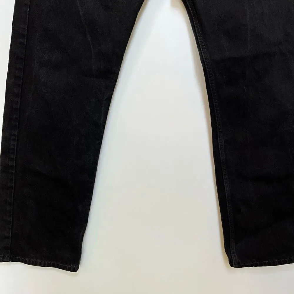 Levi’s 505 Jeans Straight Leg Black Wash Denim Men’s size 38 x 32